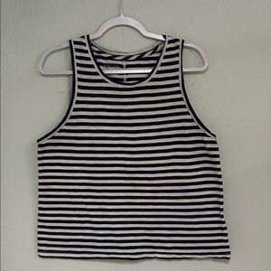 J. Crew Navy & White Striped Tank Top